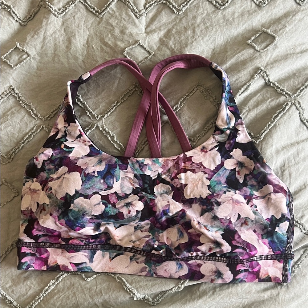 lululemon athletica Floral Sports Bra - Pink and Purple